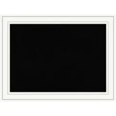 Craftsman White Wood Framed Corkboard, Black Cork