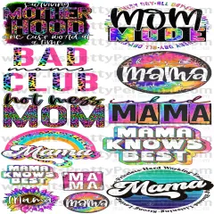 DESIGN #22- Neon Moms DTF Gang Sheet 22"x48" (Fabric Transfers)