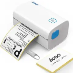 Jiose 4x6 Shipping Label Printer High-Speed High-Quality Printing for Seamless Package Addressing Whitegray