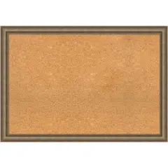Angled Wood Framed Corkboard, Natural Cork Bronze