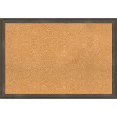 Dappled Narrow Wood Framed Corkboard, Natural Cork Dappled Light Bronze