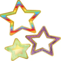 Carson Dellosa &ndash; Rainbow and Foil Stars Colorful Cut-Outs, Classroom D&eacute;cor, 39 Pieces