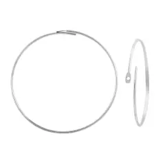 Silver-Plated Round Wire Hoops for DIY Wine Glass Charms or Earrings (Package of 10)
