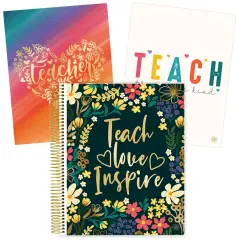 bloom daily planners Undated Teacher Planner & Calendar, Interchangeable Cover, Bold & Bright