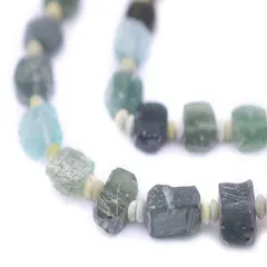 Circular - 8-11mm Roman Glass Beads, Genuine Glass Found in Afghanistan, Matte Glass Beads for Jewelry Making, The Bead Chest