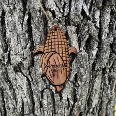 Worlds Best Son Corn on the cob - Cedar Ornament