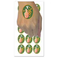 The Hierophant Tarot Card Temporary Tattoo Water Resistant Fake Body Art Set Collection (1 Sheet)