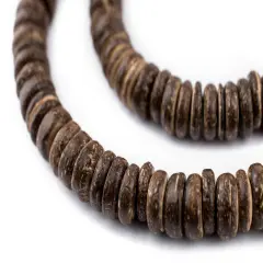 The Bead Chest Chocolate Disk Coconut Shell Beads (10mm)