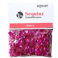 Buttons Galore Loose Sequin Assortments for Craft - 5,000 Pieces 45 Grams Berry