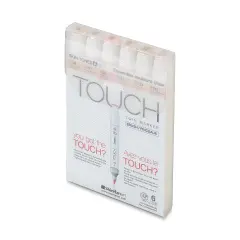ShinHan Touch Twin Brush Markers - Skin Tones, Set of 6
