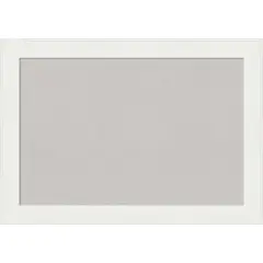 Vanity White Narrow Framed Corkboard, Grey Cork