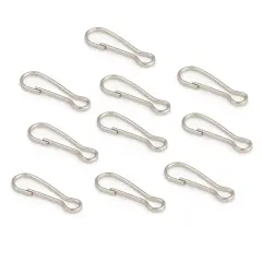 Lanyard Hook Clasp 3/4" Silver Color (10-Pcs)
