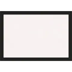 Midnight Black Narrow Wood Framed Corkboard, White Cork