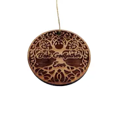 Best Godfather Ever Celtic Tree of Life - Cedar Ornament
