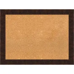 William Mottled Bronze Narrow Framed Corkboard, Natural Cork