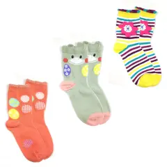 Wrapables Peek A Boo Animal Toddler Socks Set of 3, Duck (XL)