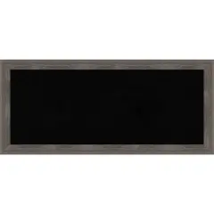 Pinstripe Lead Grey Wood Framed Corkboard, Black Cork