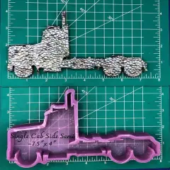 Side Semi - Single Cab - Silicone Freshie Mold