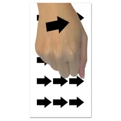 Arrow Solid Temporary Tattoo Water Resistant Fake Body Art Set Collection (1 Sheet)