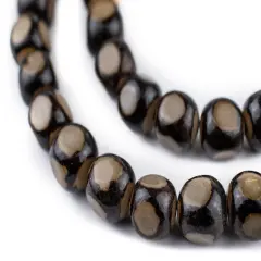 TheBeadChest Carved Cube Natural Seed Beads 12mm Multicolor Wood 26 Inch Strand