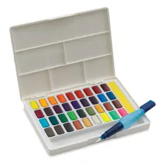 Faber Castell Creative Studio Half Pan Watercolor Sets - Assorted Colors, Set of 36