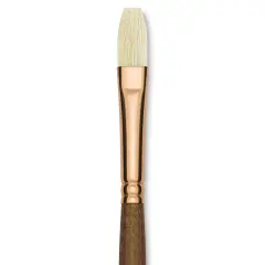 Princeton Best Natural Bristle Brush - Flat, Long Handle, Size 6