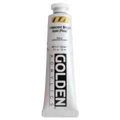 Golden Heavy Body Artist Acrylics - Iridescent Bright Gold (Fine)(65), 2 oz Tube