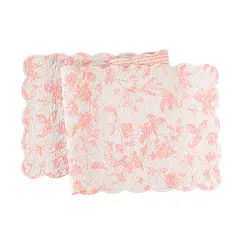 Colonial Williamsburg Brighton Pink Cotton Quilted Table Runner 14" x 51"