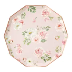 Paper Plates - Large - Blush Floral