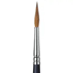 Winsor & Newton Artists' Kolinsky Sable Watercolor Brush - Pointed Round, Short Handle, Size 5