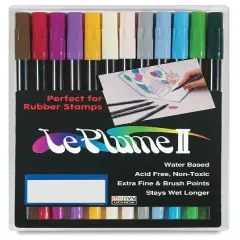 Le Plume II Dual-Tipped Marker - Basic Colors, Set of 12