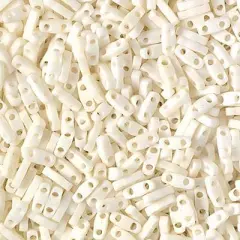 Miyuki Quarter Tila Bead, QTL-2021, Matte Opaque Cream