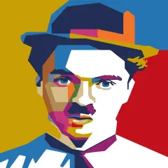 Artwille DIY Paint by Numbers for Adults and Kids, Acrylic Painting Kit - "Charlie Chaplin", 13.8 x 17.7 in