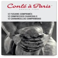 Cont&eacute; &agrave; Paris Compressed Charcoal - Assorted, Box of 12