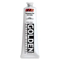 Golden Heavy Body Artist Acrylics - Transparent Red Iron Oxide, 5 oz tube