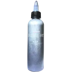 Premium Alcohol Ink | Metallic and Vibrant | High Saturated Unique Colors | For Tumblers, Coasters, Resin Dye, Alcohol Ink Paper, Yupo, Resin Petri Dish | 4 oz by volume | by Ezgi Sertcetin Metallic silver