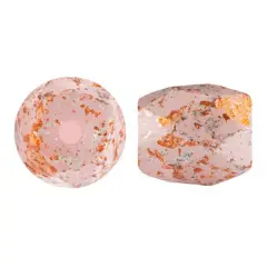 Baros Par Puca&reg; Czech glass bead, Frost Sweet Pink Tweedy, 10 grams