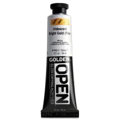Golden Open Acrylics - Iridescent Bright Gold (Fine), 2 oz Tube