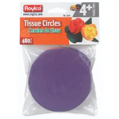 Roylco Tissue Circles - 4" Diameter, Assorted Colors, Pkg of 480