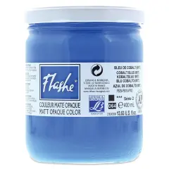 Lefranc & Bourgeois Flashe Vinyl Paint - Cobalt Blue Hue, 400 ml jar