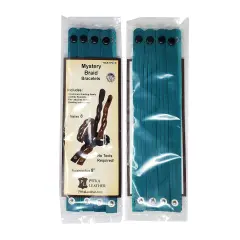 Mystery Braid Leather Bracelets Kit - 8 TurquoiseDIY Leather Bracelets Braiding Ready - Made in USA
