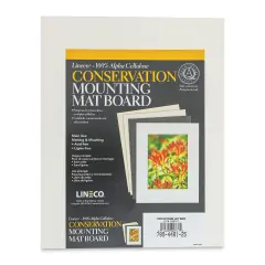Lineco Conservation Matboard - White, 4 ply, Pkg of 25, 8" x 10"