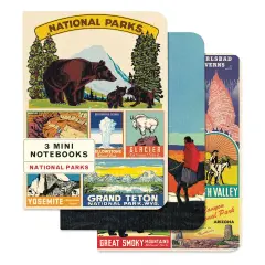 Cavallini National Parks Mini Notebooks, Pkg of 3