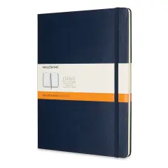 Moleskine Classic Hardcover Notebook - Sapphire Blue, Ruled, 9-3/4" x 7-1/2"