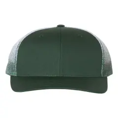Richardson&reg; Printed Mesh Trucker Cap Green/ Dark Fade