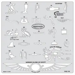 Iwata Artool Freehand Template - Kustom FX 3 Glyphs