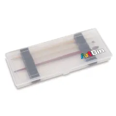 ArtBin Essentials Brush Box - Small, 14 1/4" x 6 1/4" x 1 1/4", Clear