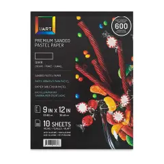 UArt Sanded Pastel Paper Pad - 600 Grit, 9" x 12", 10 Sheets, Dark