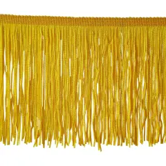 Belagio Chainette Fringe, 6" Wide, Bright Yellow, 10-Yard Bolt