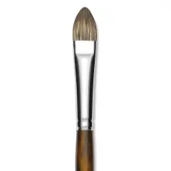 Silver Brush Monza Synthetic Mongoose Artist Brush - Long Handle, Cat's Tongue, Size 8
